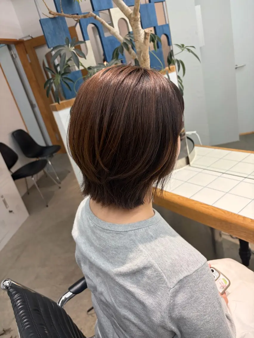 ショート ボブレイヤー ボブ レイヤーカット カット かすみ/名駅徒歩5分 /カットモデルのヘアスタイル