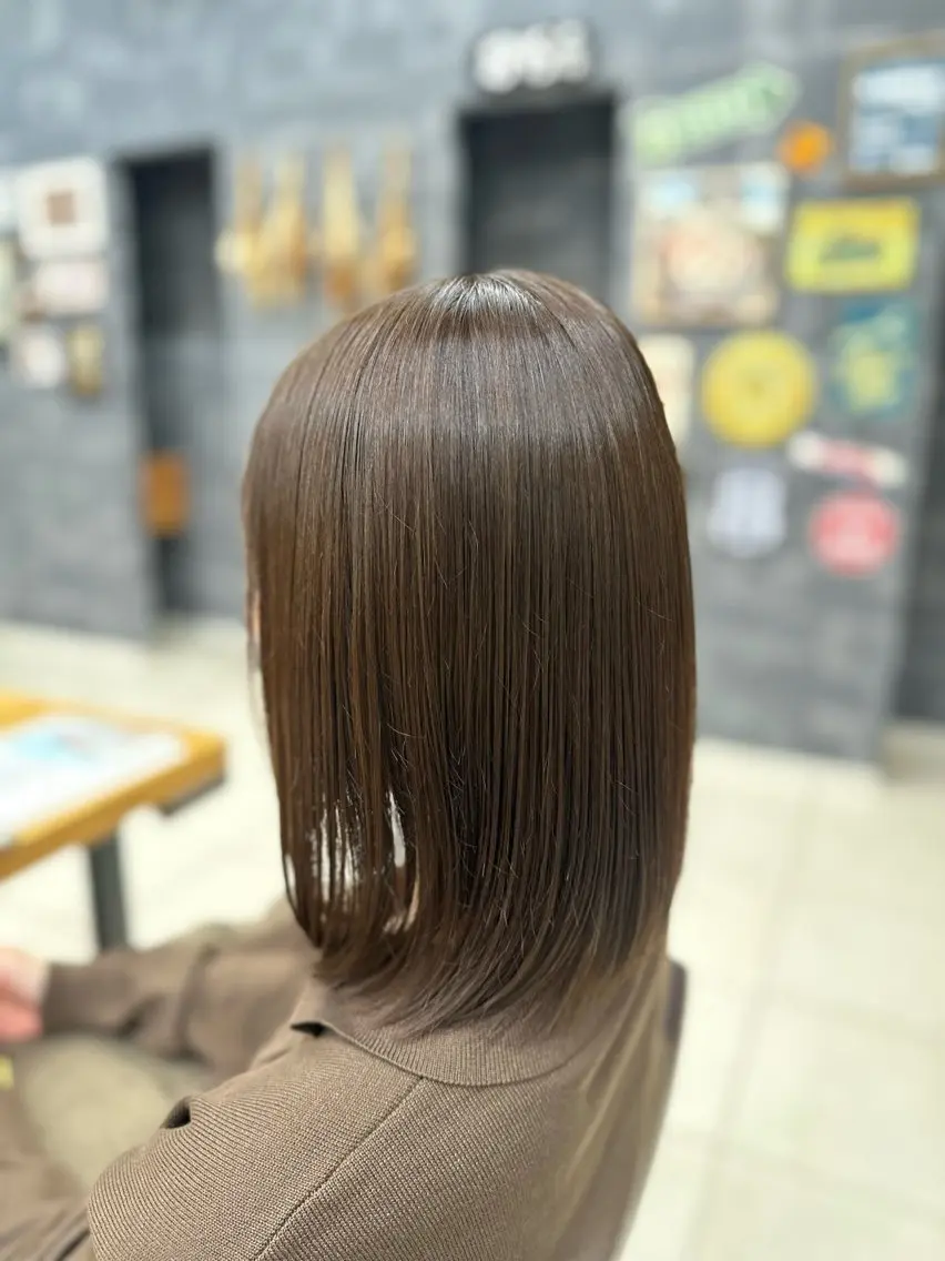 ミディアム カラー ブラウンカラー 透明感カラー オリーブブラウン ⭐️佐藤壮也⭐️ 柔らかモテカラー🤎のヘアスタイル