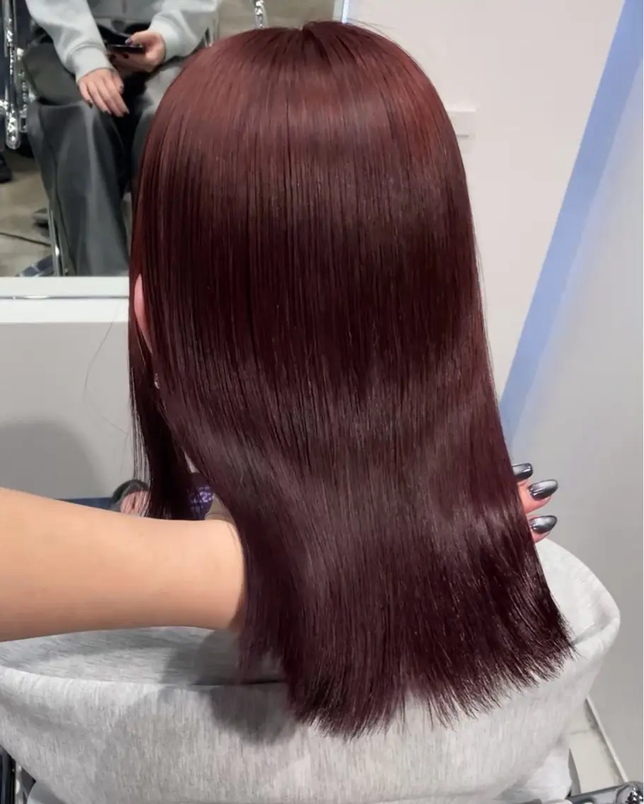ミディアム カット 縮毛矯正 トリートメント ヘッドスパ さくらい ことみのヘアスタイル