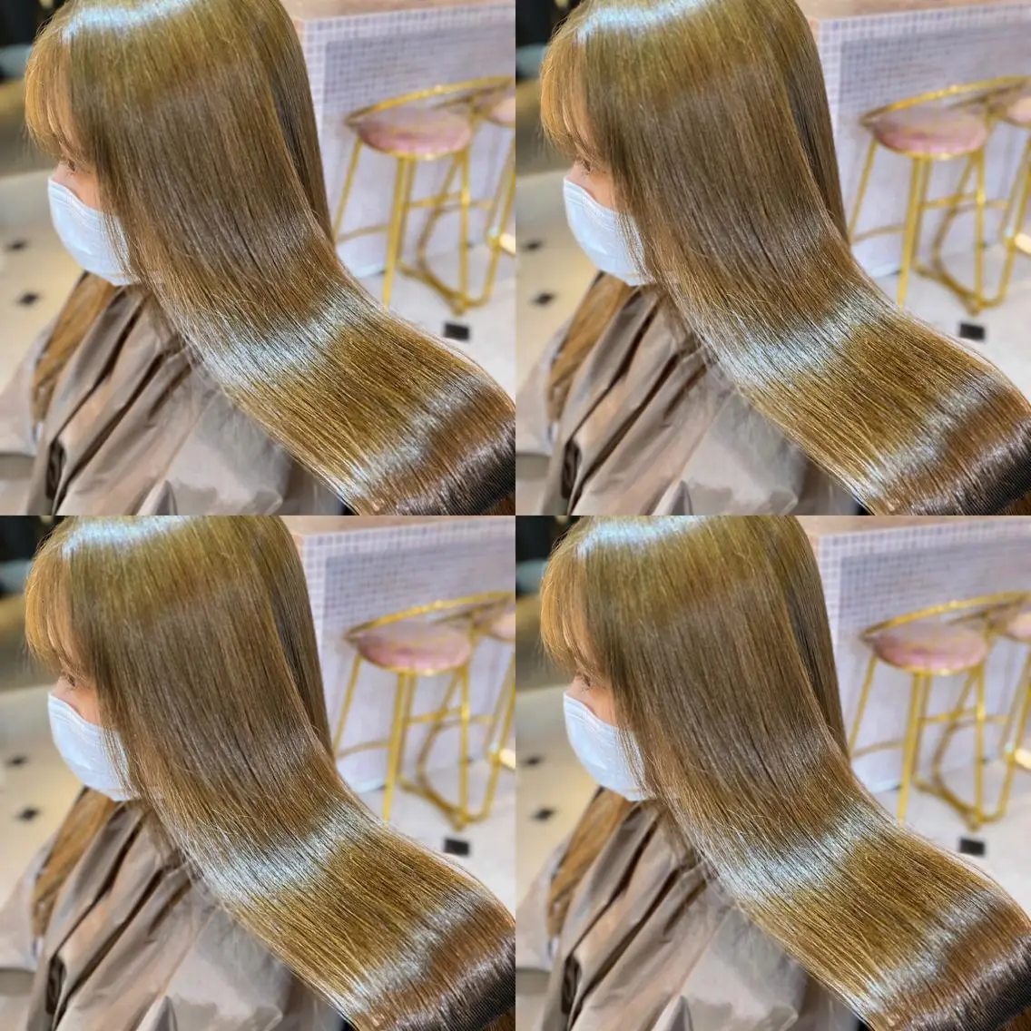 セミロング カラー ヘアアレンジ ベージュカラー ブリーチ ケアブリーチ オリーブベージュ ヘアカラー トリートメント 梅田中崎町髪質改善 /オキヒロト/エコルのヘアスタイル