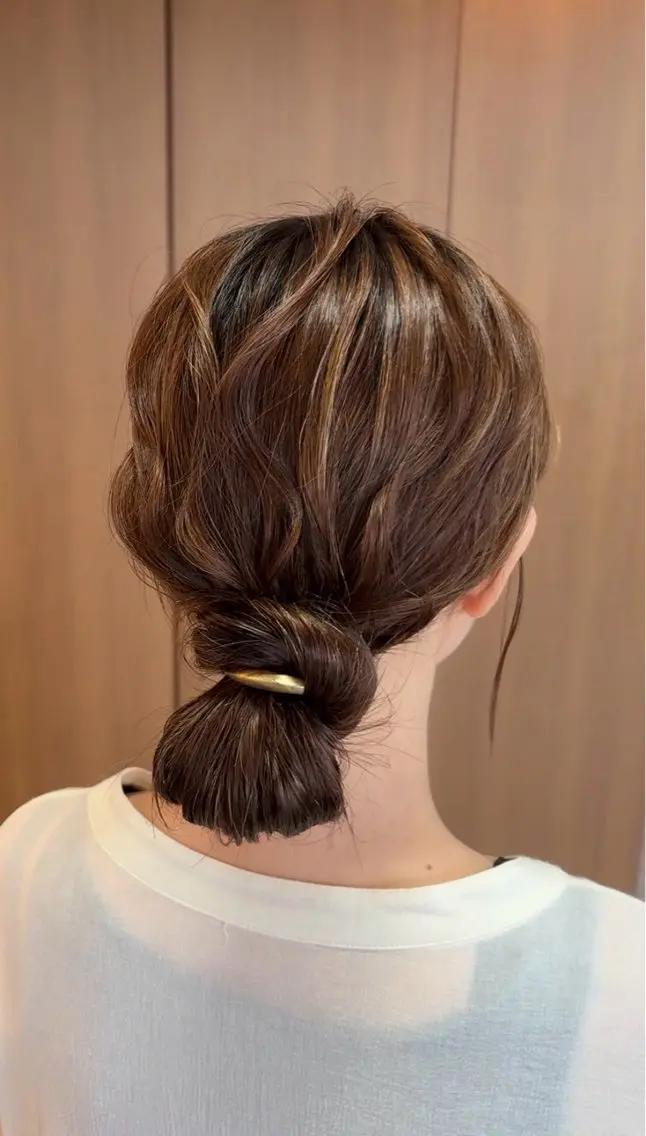 ミディアム ヘアアレンジ 結婚式・ブライダル arika もえのヘアスタイル