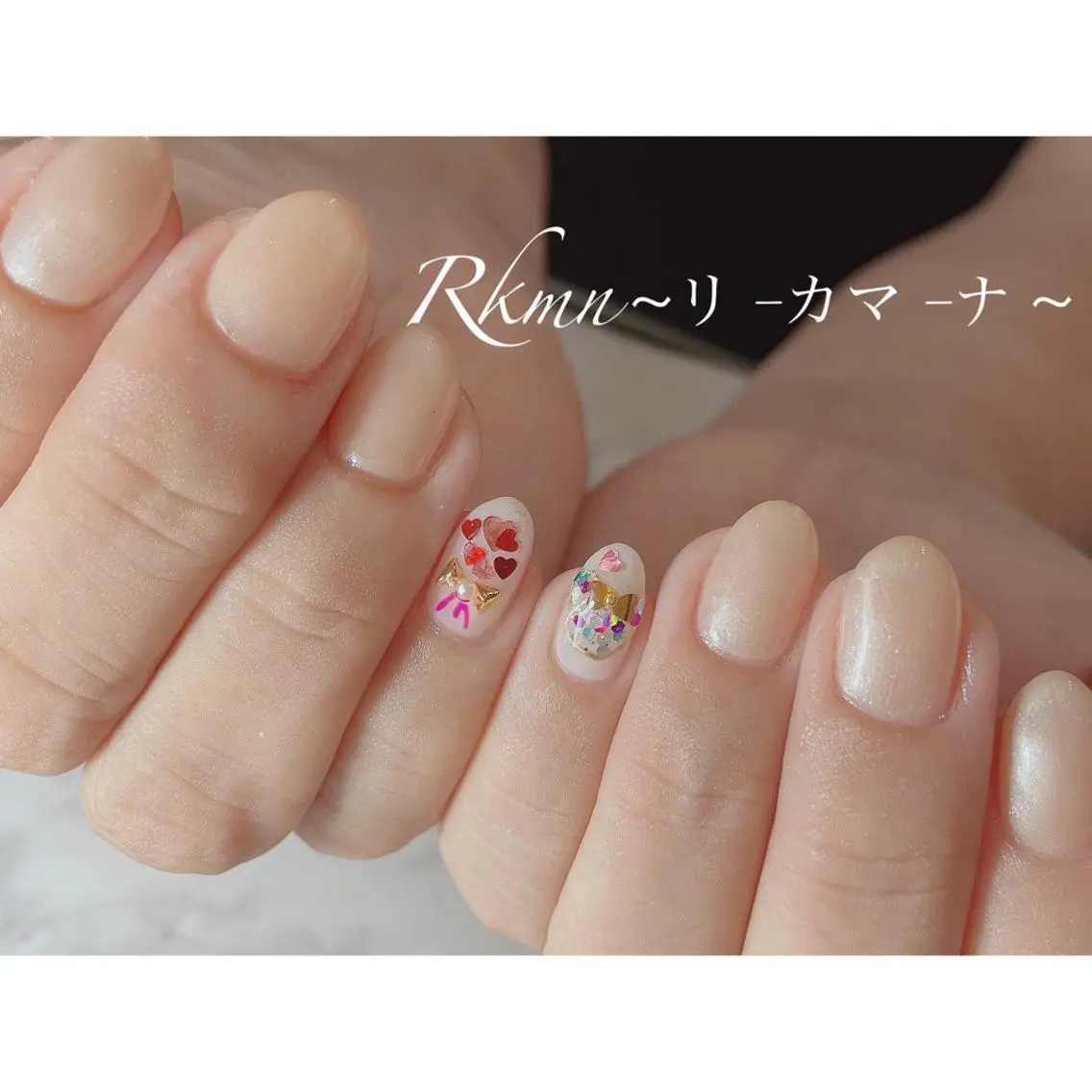 ネイル アートネイル フラワーネイル ラメ(グリッター) 春ネイル ハンドネイル フットネイル ハンドケア Rkmn ~リ-カマ-ナ~のネイルデザイン