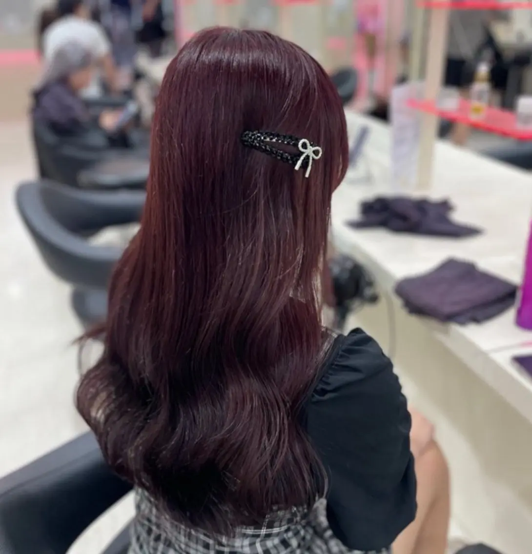 ロング ヘアカラー トリートメント ヘアセット 💗暖色カラー💗 ツヤ髪💗Mayaのヘアスタイル