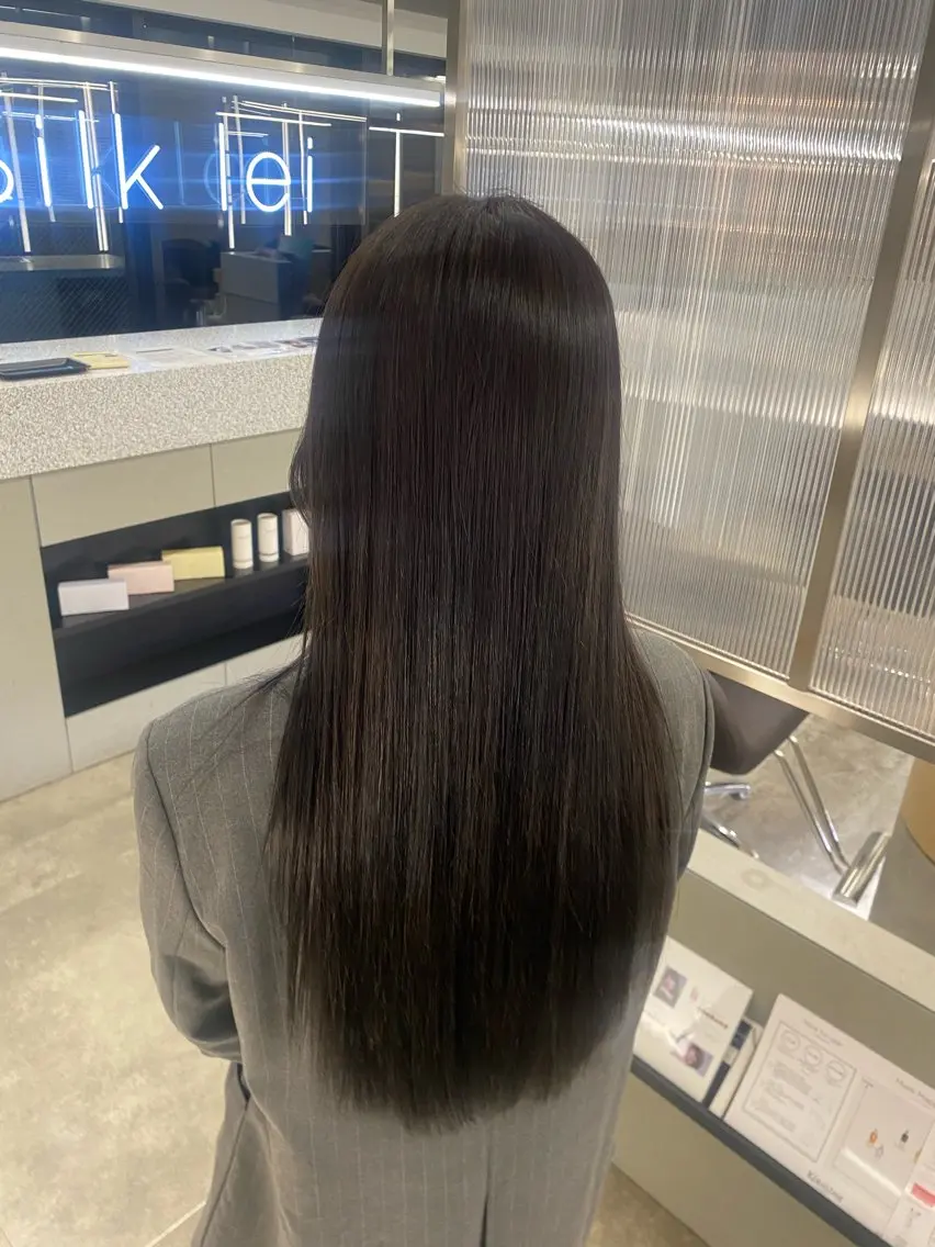 ロング パーマ 髪質改善 酸性ストレート ストレートパーマ 新宿/尾池 竜大/髪質改善特化のヘアスタイル