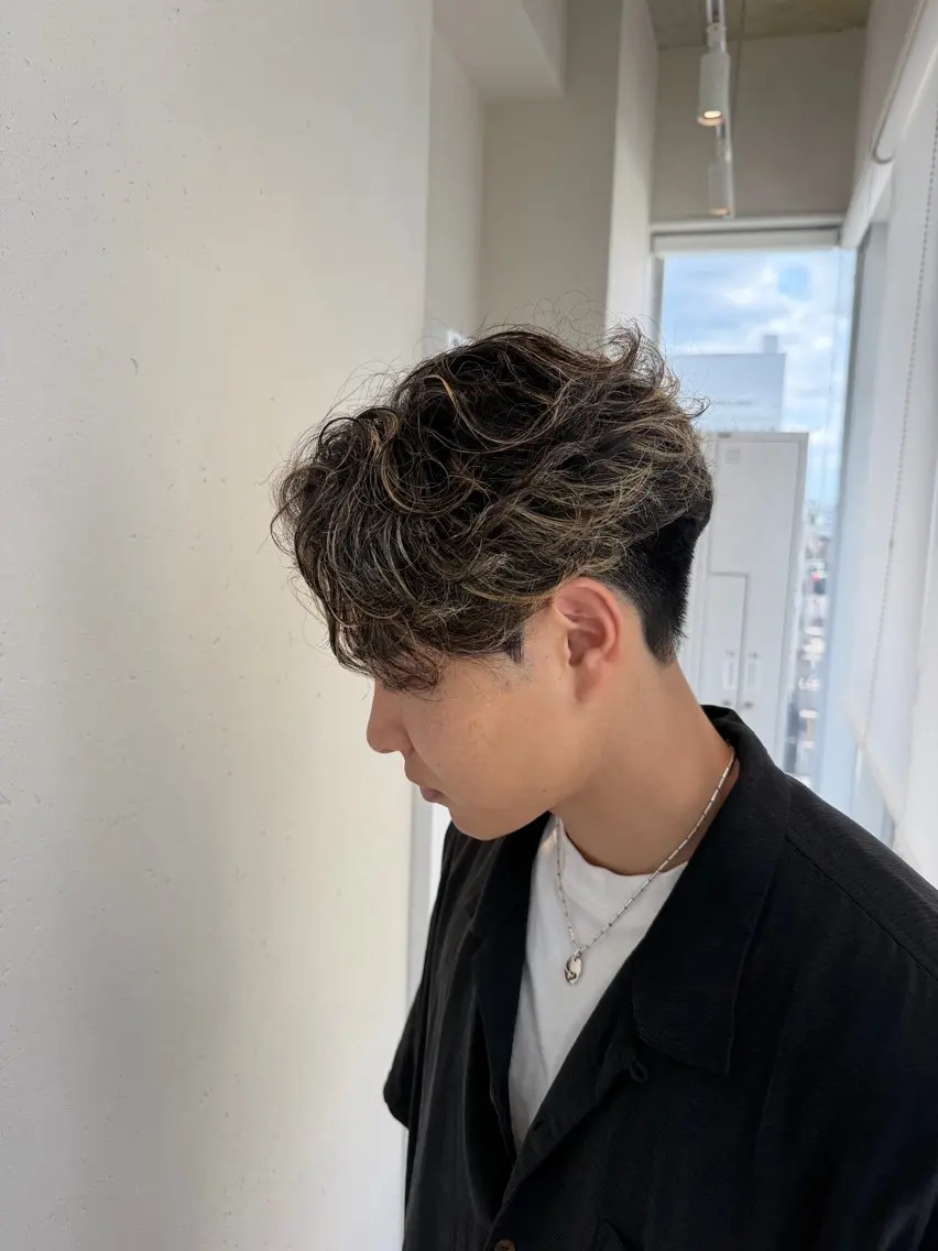 パーマ メンズ カット パーマ ヘアセット 個室サロンKAITO メンズ特化美容師のヘアスタイル