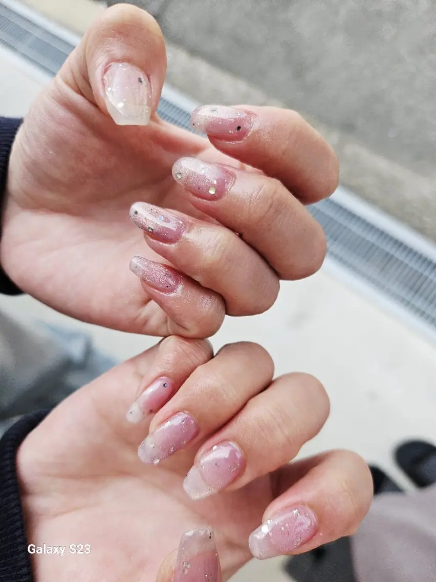 ネイル ラメ(グリッター) ハンドネイル shellnail さなえのネイルデザイン