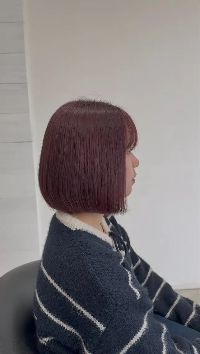 ミディアム カラー ベージュカラー ピンクカラー ピンクベージュ ヘアカラー 芳賀 風斗のヘアスタイル