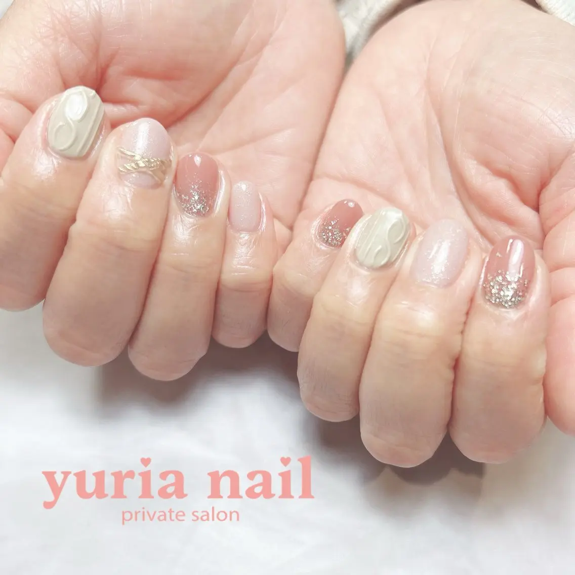 ネイル ジェルネイル ピンク ハンドネイル 小林 ゆりあのネイルデザイン