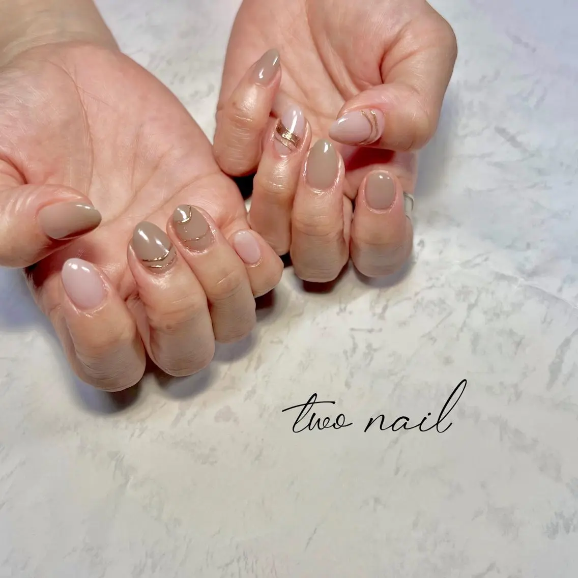 ネイル アートネイル フットネイル ハート ニュアンスネイル ホワイト two nailのネイルデザイン