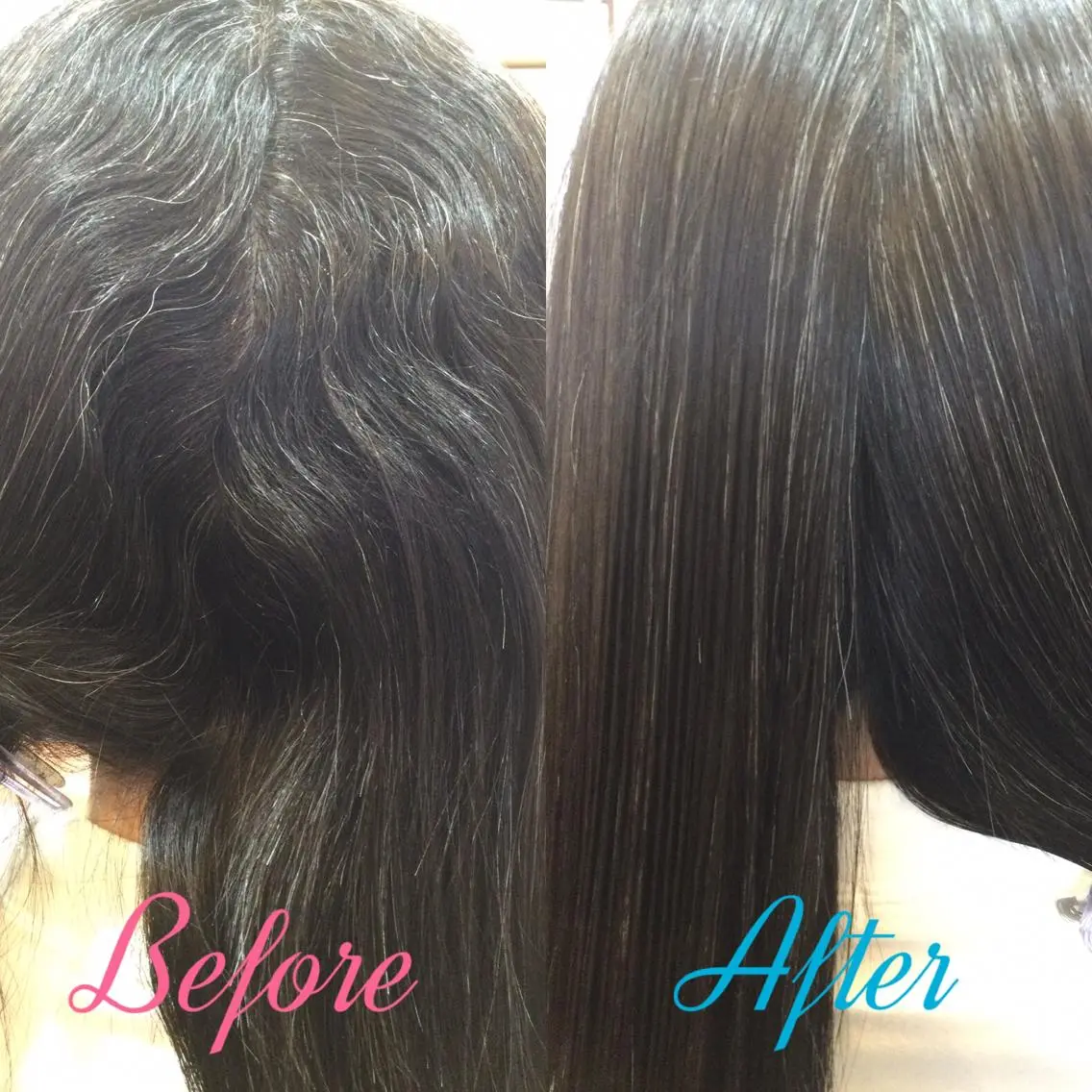 ロング パーマ 縮毛矯正 Annon プライベートサロンのヘアスタイル
