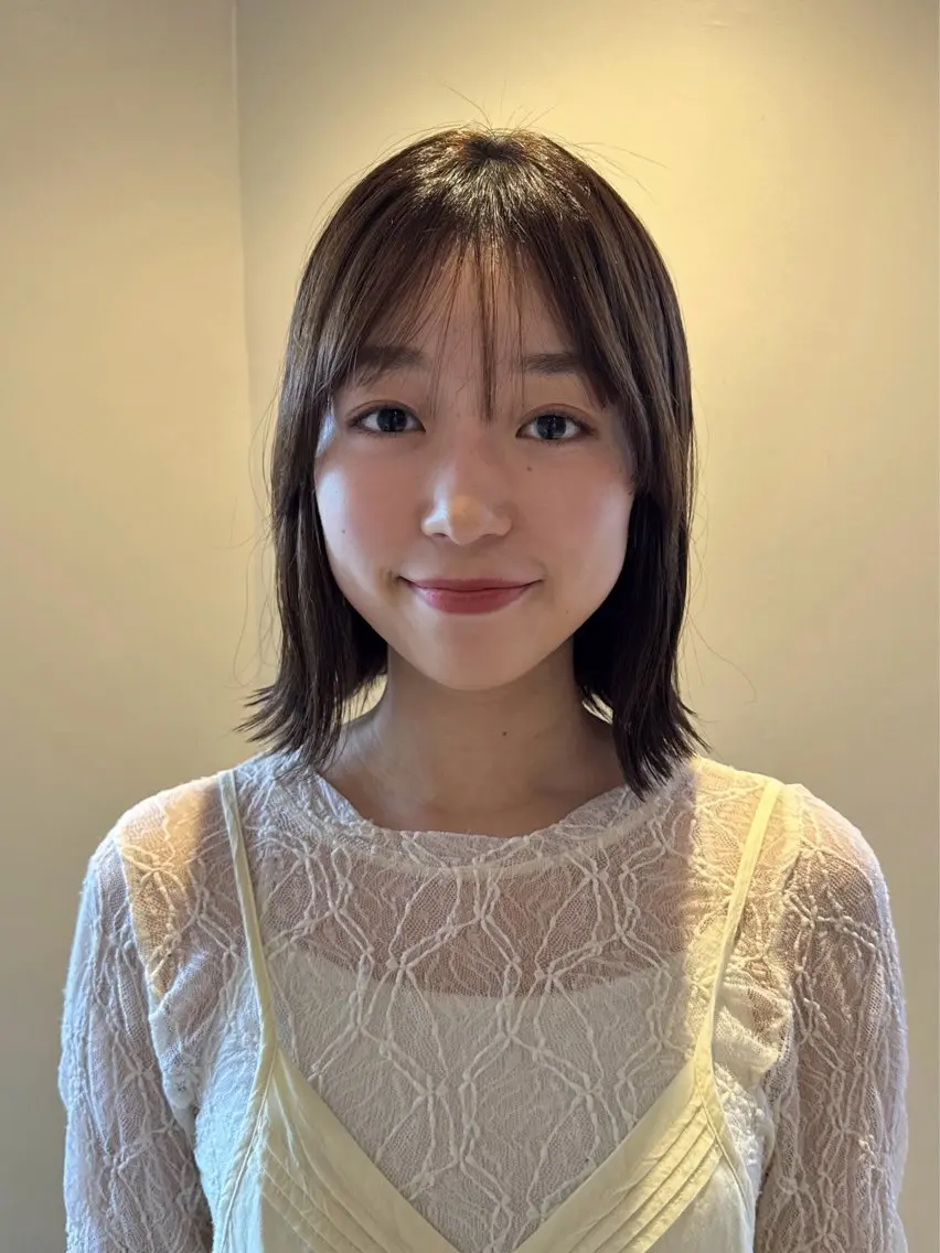 ミディアム カット ヘアカラー トリートメント 木多 成明のヘアスタイル