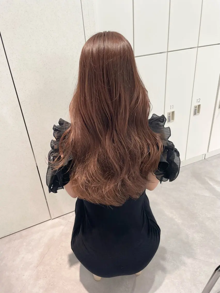 ロング カラー カット ヘアカラー トリートメント 韓国ハッシュカット/ 新宿/髪質改善/岡崎のヘアスタイル