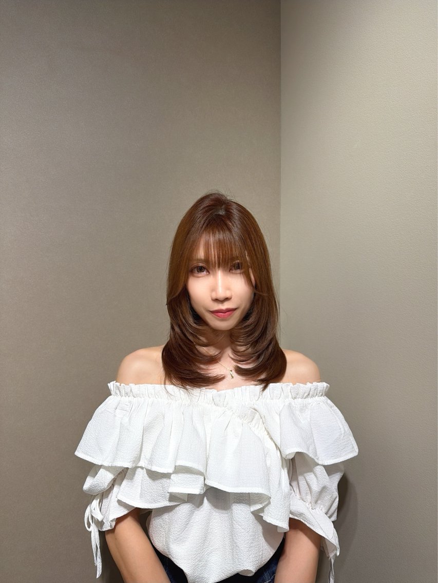 ミディアム カット ヘアカラー トリートメント wool TOKYO ありさのヘアスタイル