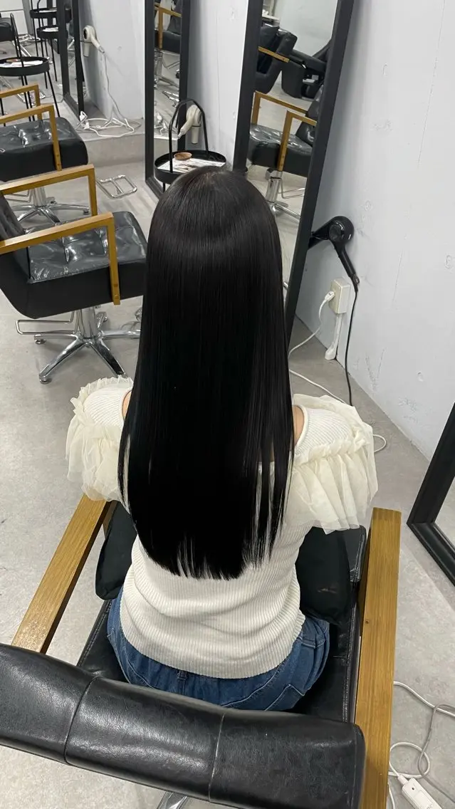 ロング くせ毛 縮毛矯正 カット 縮毛矯正 奥村 和也のヘアスタイル