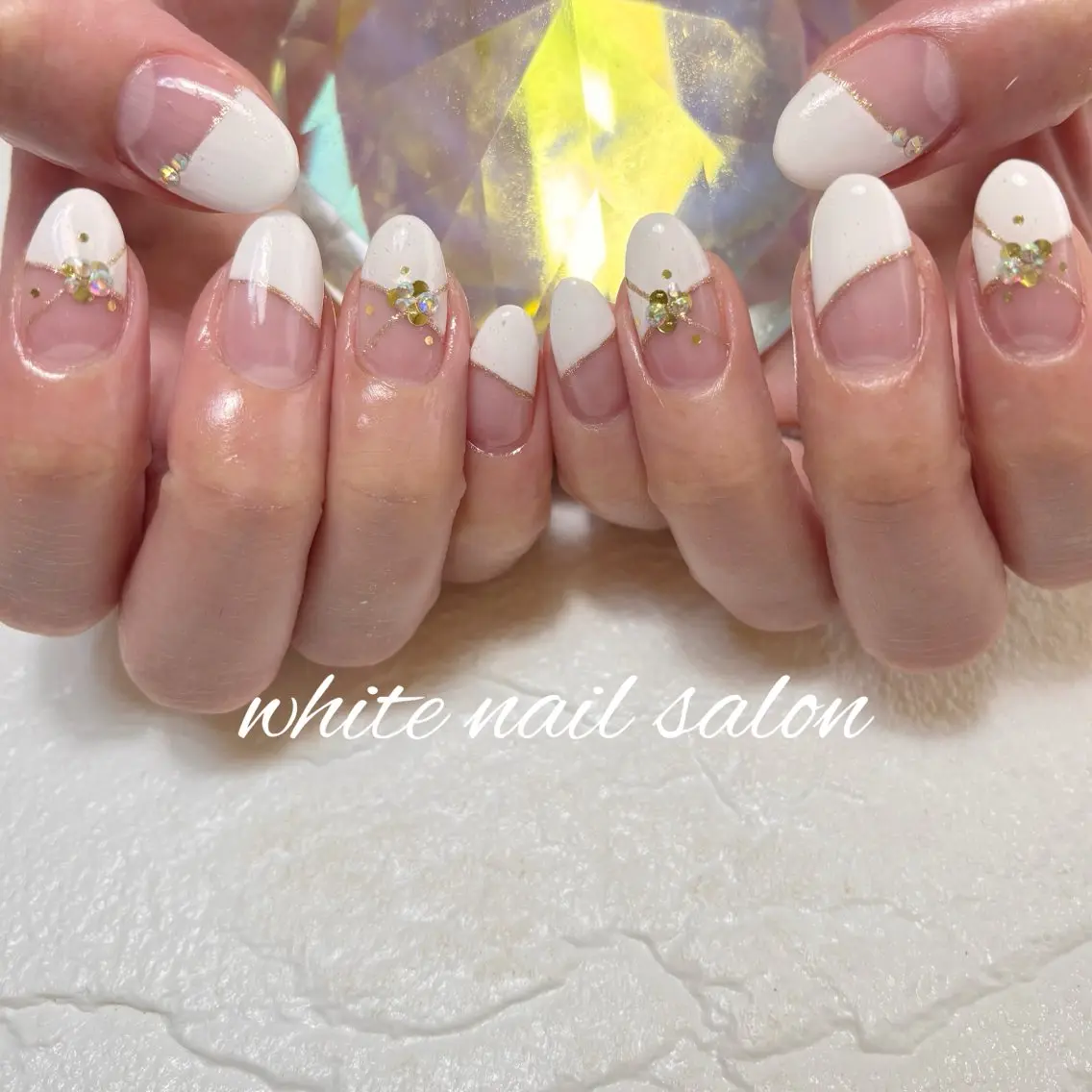 ネイル フットネイル ラメ(グリッター) ハンドネイル white nail salonのネイルデザイン