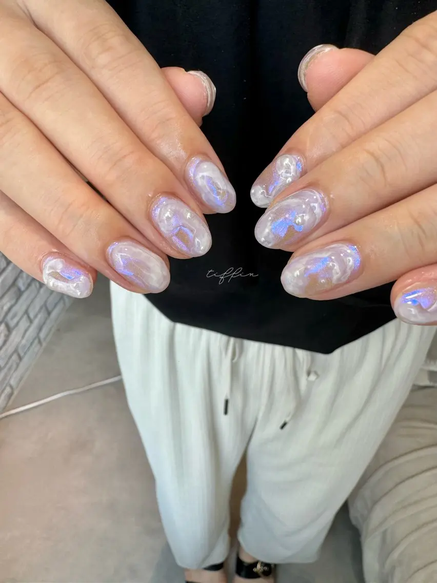 ネイル アートネイル オーロラネイル nail salon tiffinのネイルデザイン