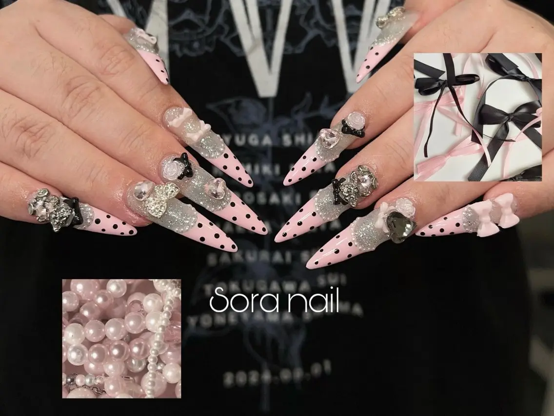 ネイル チークネイル 長さ出し フレンチネイル ジェルネイル ガーリー ハンドネイル Sora  Nail Studioのネイルデザイン