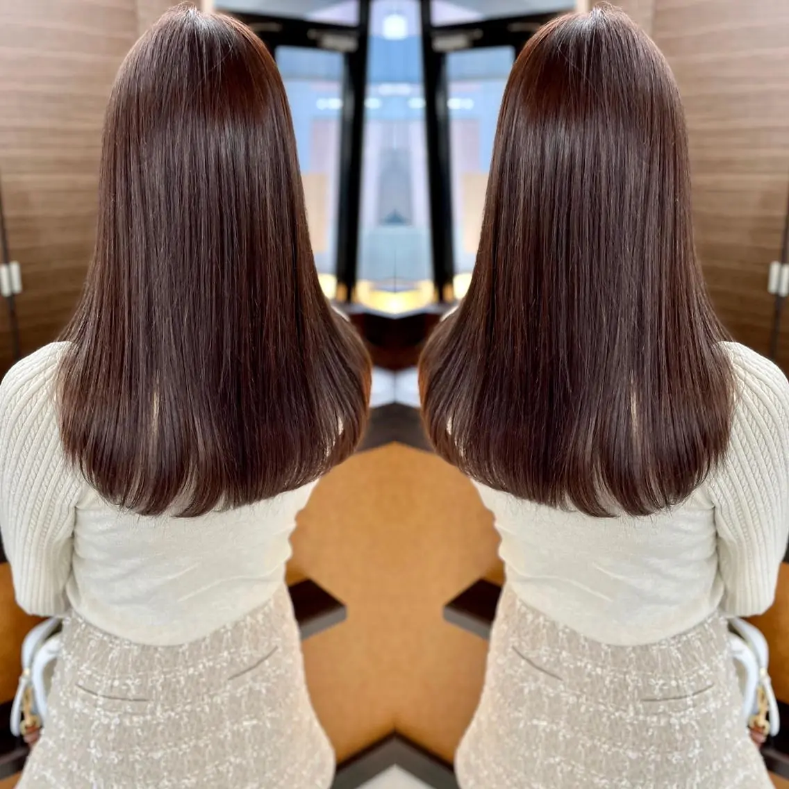 ロング カラー ベージュカラー ピンクカラー ピンクベージュ ヘアカラー トリートメント ハタケヤマヨシキ ／BOOTHのヘアスタイル