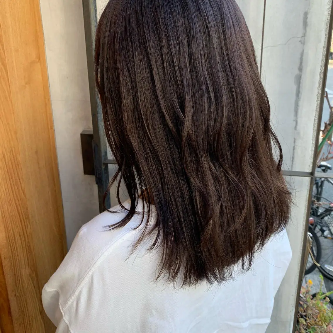 セミロング カット ヘアカラー トリートメント 艶髪color💎髪 質改善ストレート大吉のヘアスタイル
