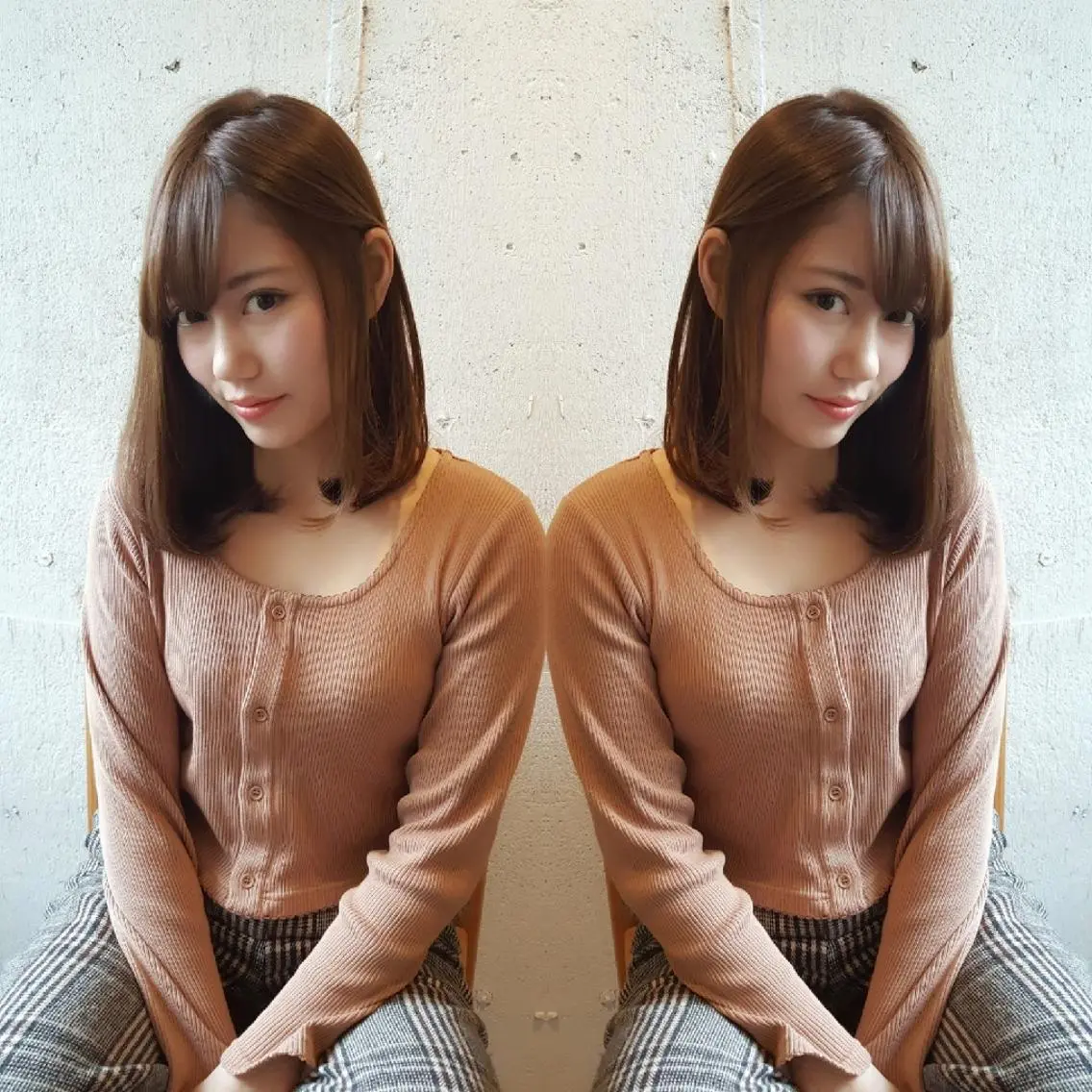 ミディアム アッシュ あらき ちさとのヘアスタイル