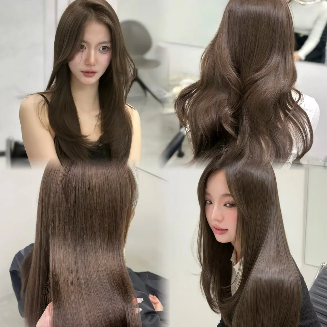 ロング ワンホンヘア 🤍𝑀𝐼𝐻𝑂のヘアスタイル