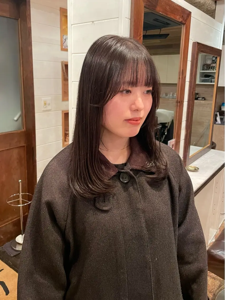 セミロング 縮毛矯正/レイヤー/ ボブ♡Natsukiのヘアスタイル
