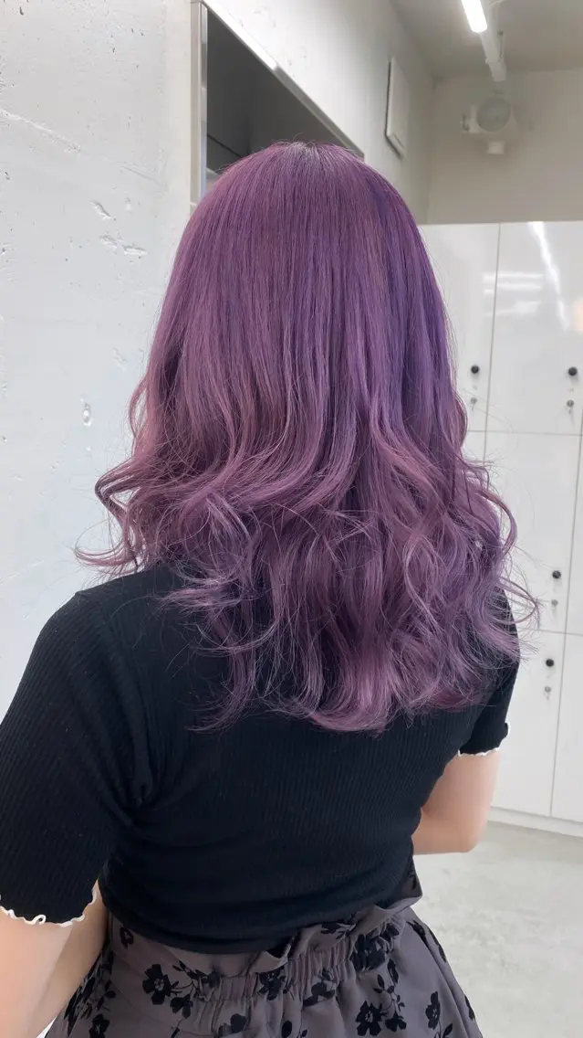 ミディアム カラー ピンクカラー バイオレットカラー JILL🌟 せいゆのヘアスタイル