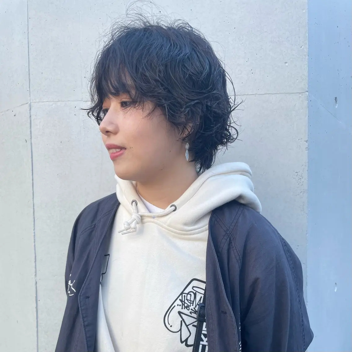 ショート パーマ ショートヘア ウルフカット カット パーマ 🌈圧倒的デザイン パーマ　関和希のヘアスタイル