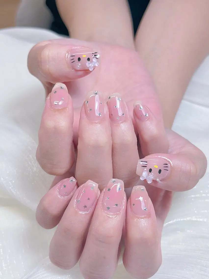 ネイル candy nail 韓国風ワンホンネイルのネイルデザイン