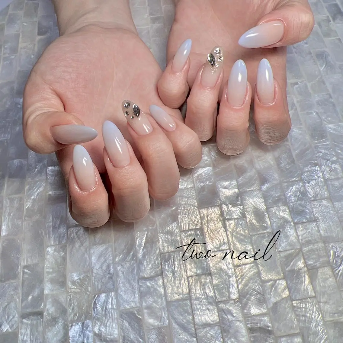 ネイル アートネイル フットネイル ハート ニュアンスネイル オフィスネイル two nailのネイルデザイン