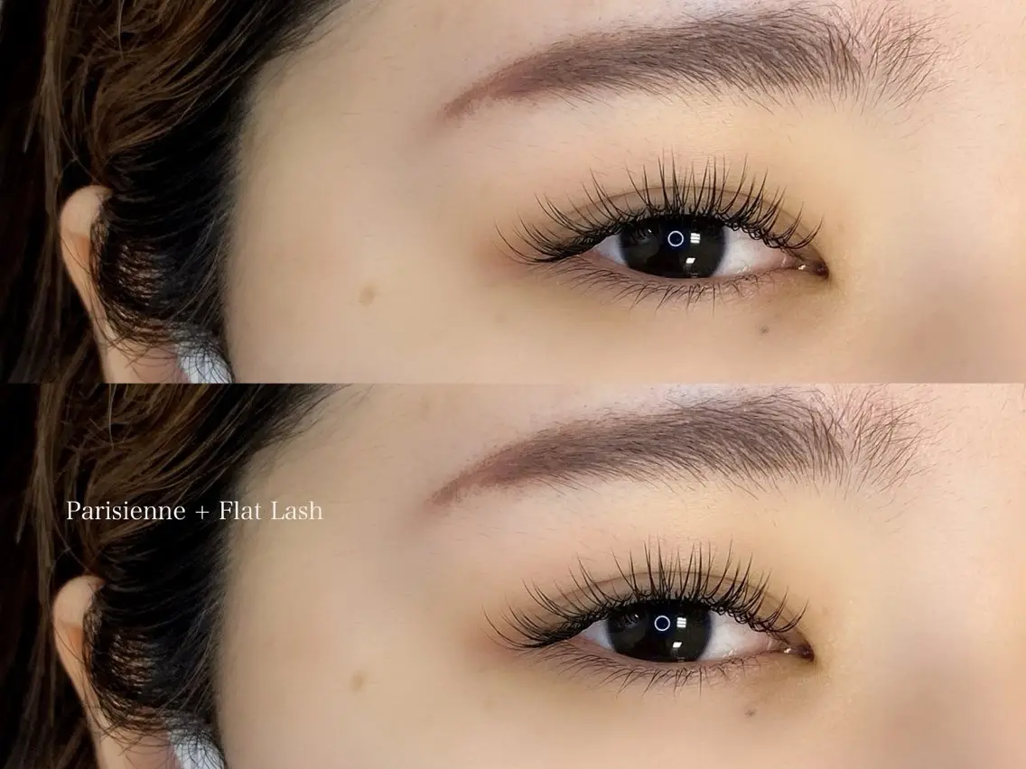 マツエク・マツパ 束感まつ毛 Cカール フラットラッシュ 韓国風マツエク 目尻長め eyelash iona♡ Ruiのマツエク・マツパデザイン