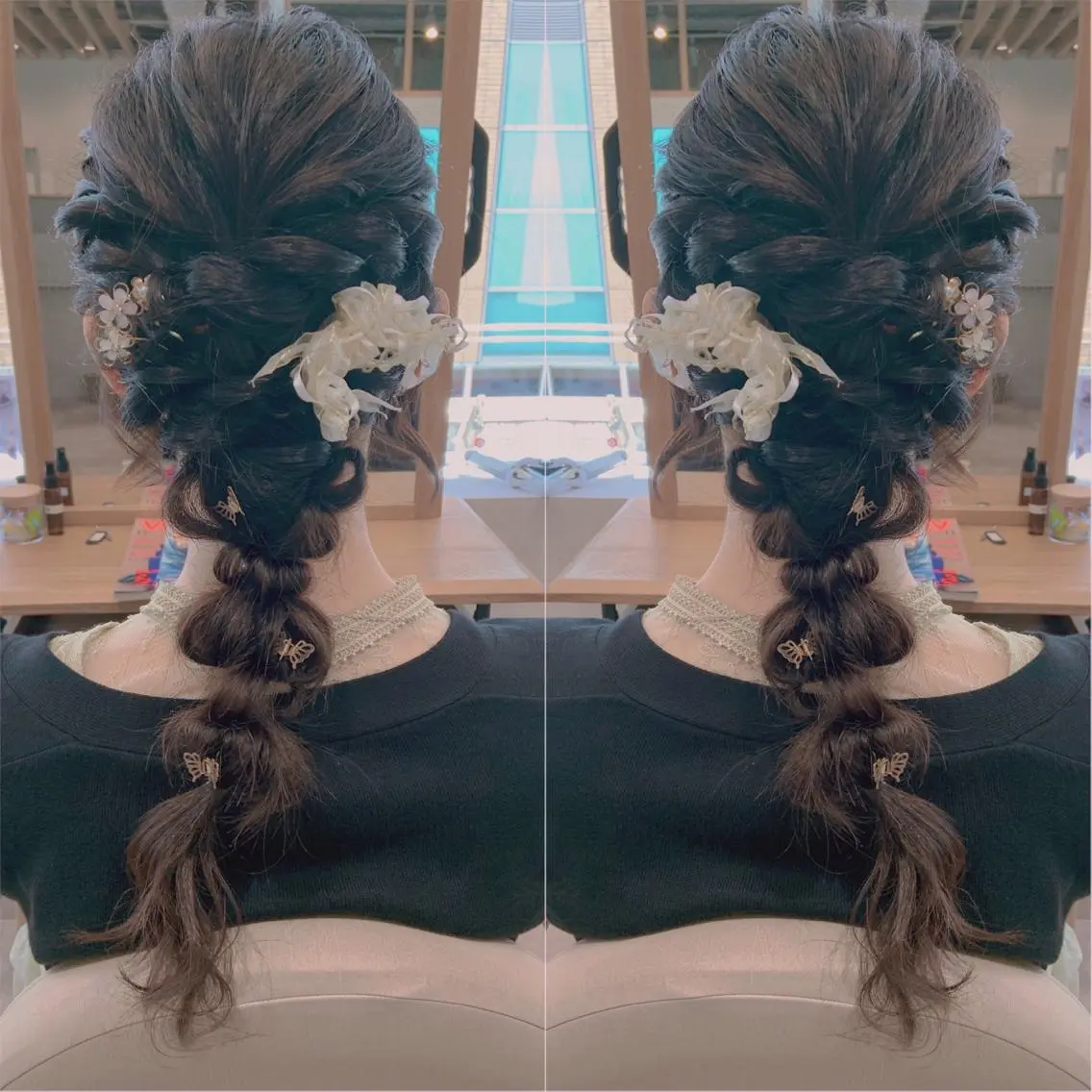 ロング ヘアアレンジ ヘアセット 韓国hair🦋 Nanaのヘアスタイル