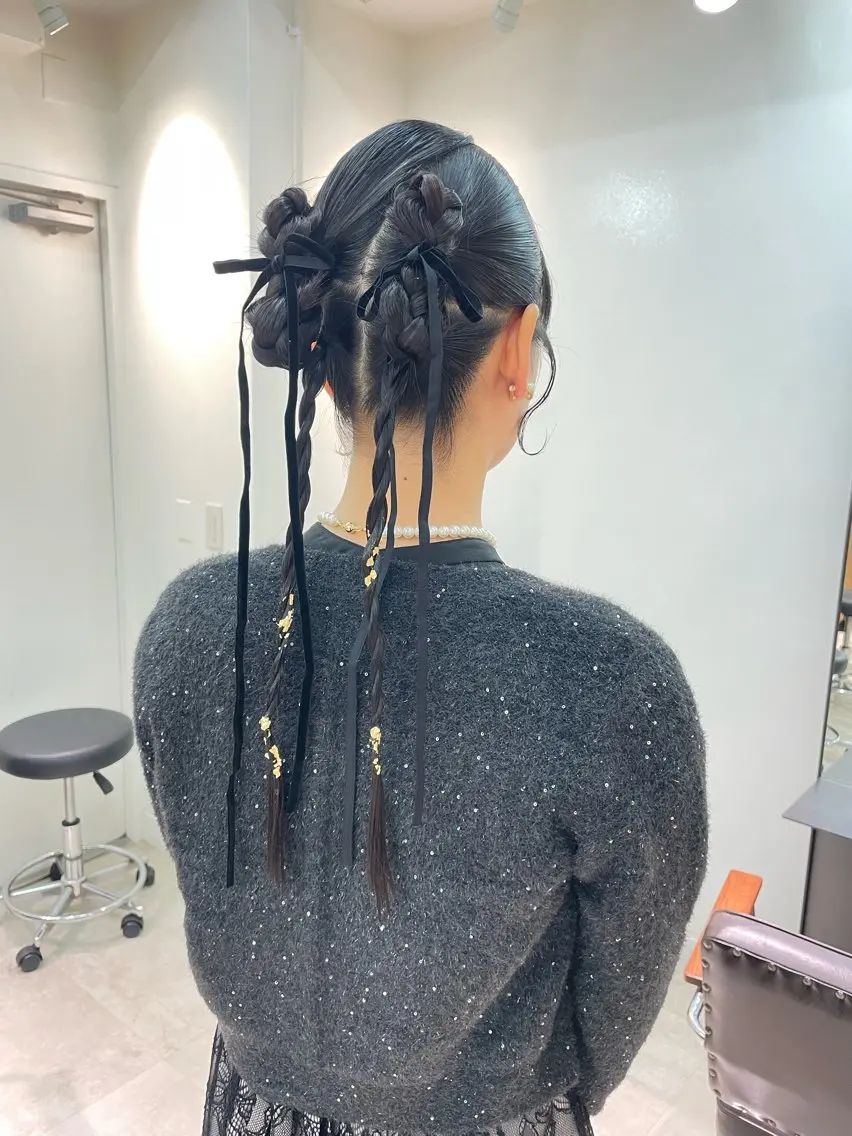 ロング ヘアアレンジ ヘアセット 谷川 未来のヘアスタイル