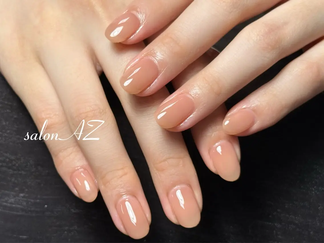 ネイル アートネイル 長さ出し フットネイル フレンチネイル ジェルネイル ハンドネイル salon AZのネイルデザイン