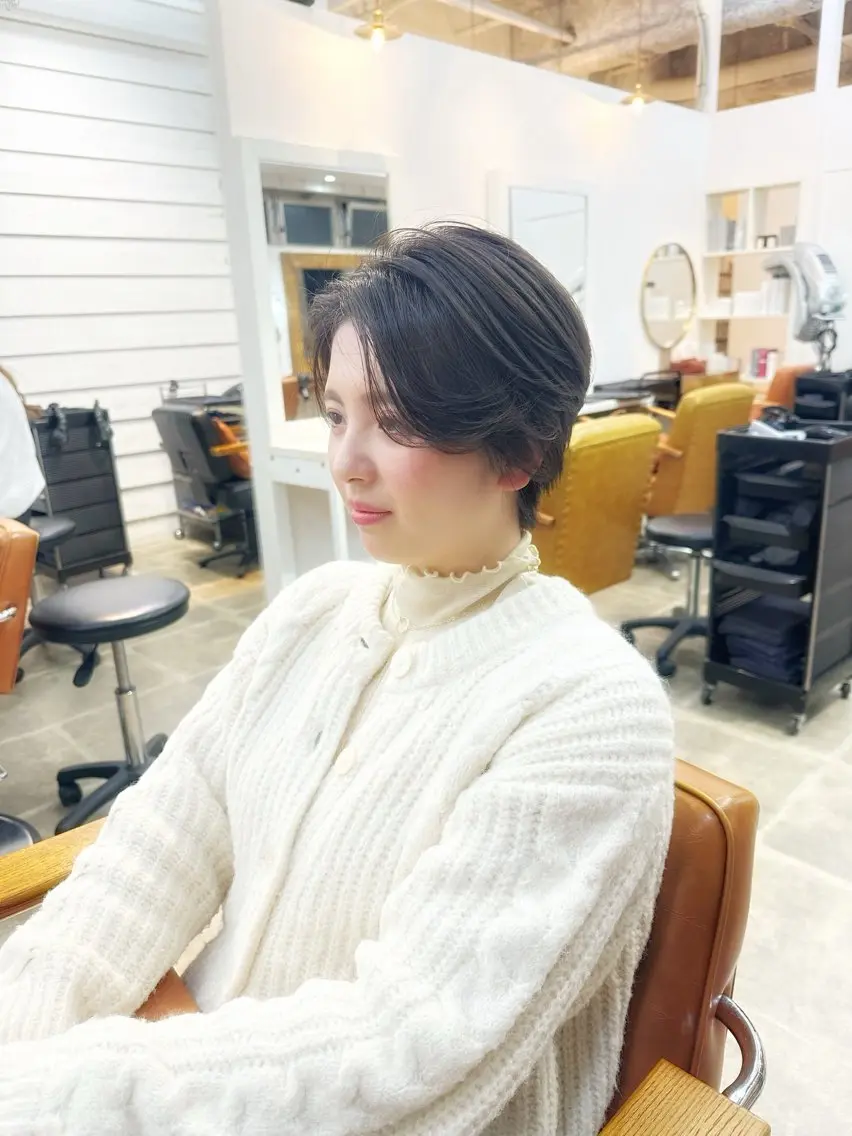 ショート ショートボブ ハンサムショート ボブ くせ毛 ショートヘア 👑銀座ショート/ 絶壁補正/金子涼👑のヘアスタイル