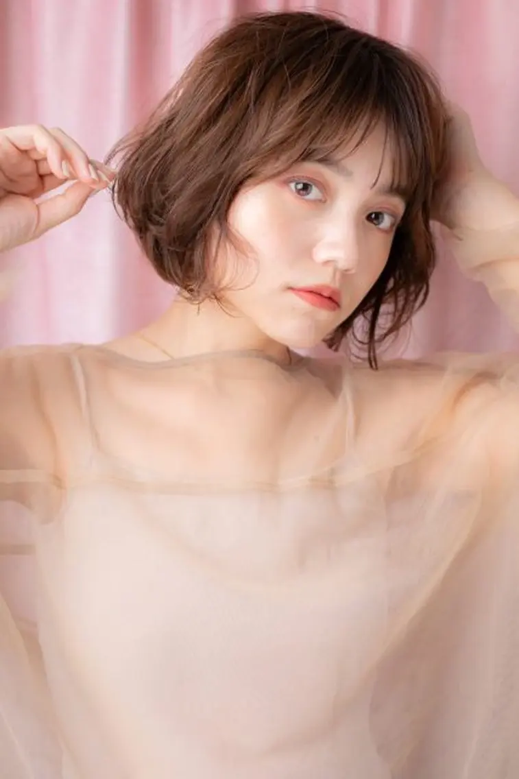 ショート カラー パーマ 似合わせスタイル🫧 木村夏暢のヘアスタイル
