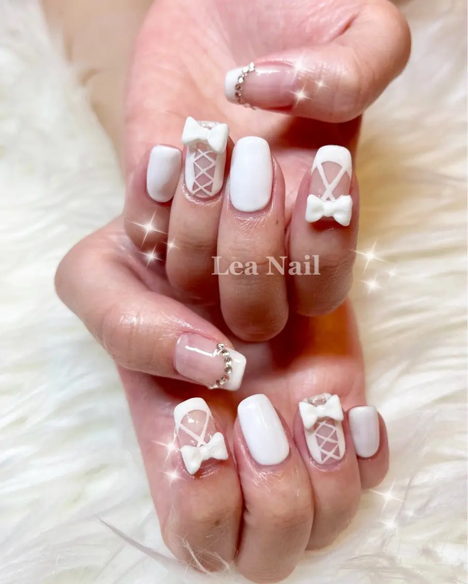 ネイル リボン Lea Nailのネイルデザイン