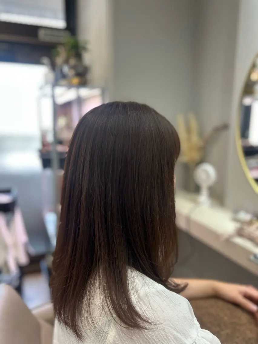 セミロング カット ヘッドスパ 池田 太一のヘアスタイル