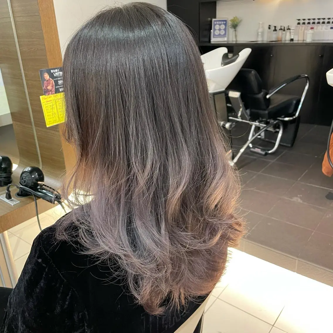 ロング カラー グラデーションカラー パープルカラー 透明感カラー/ 寺田千雅子のヘアスタイル