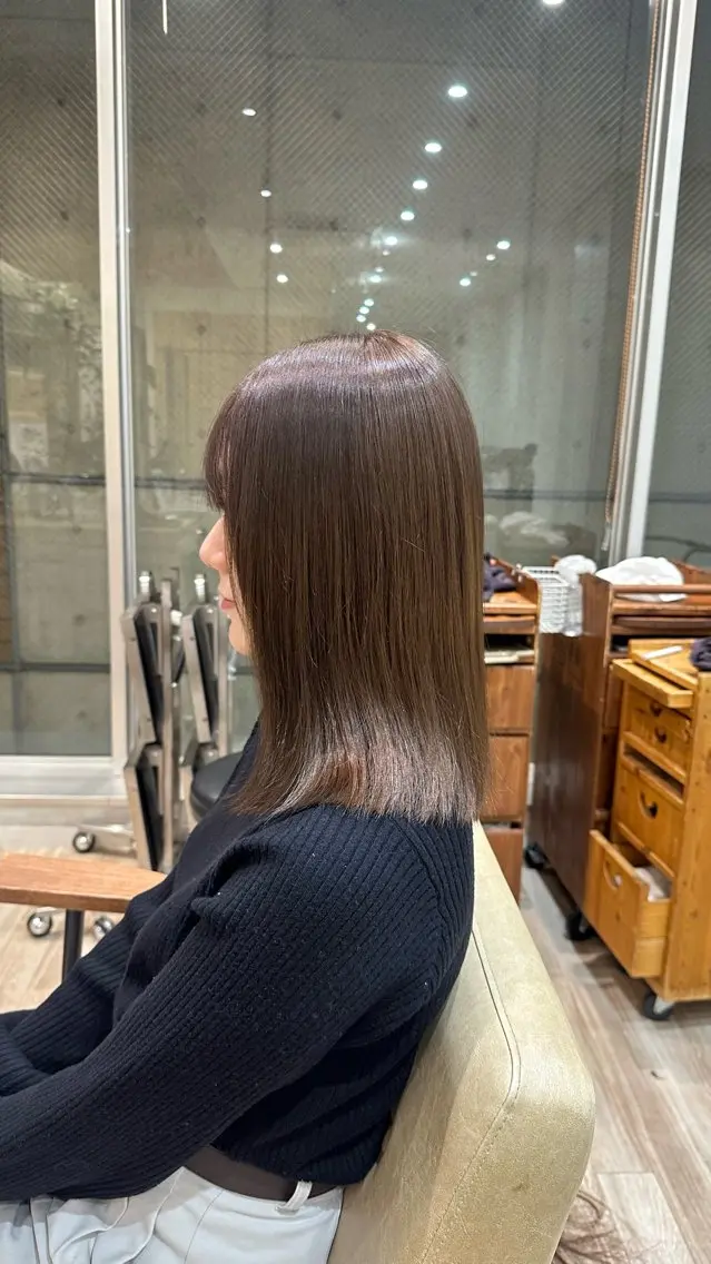 【ワンカラー🕊️】カット+カラー+Aujuaクイックトリートメント🌷の写真