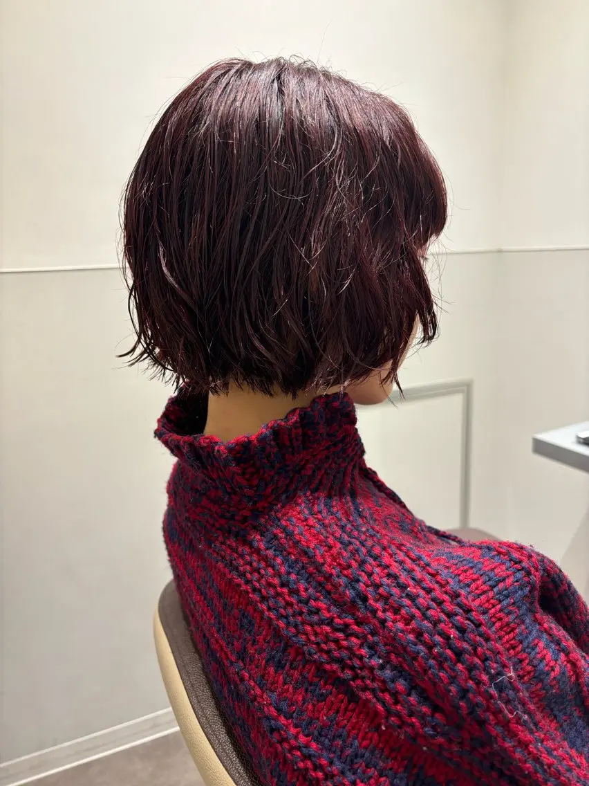 ショート カラー パーマ ボブ カット ヘアカラー トリートメント Yuuki🌷名古屋 栄 カラー/ボブのヘアスタイル