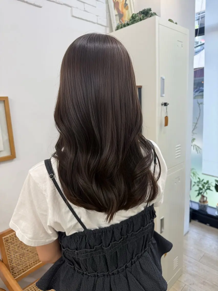 セミロング ヘアカラー 藤平 江梨子のヘアスタイル