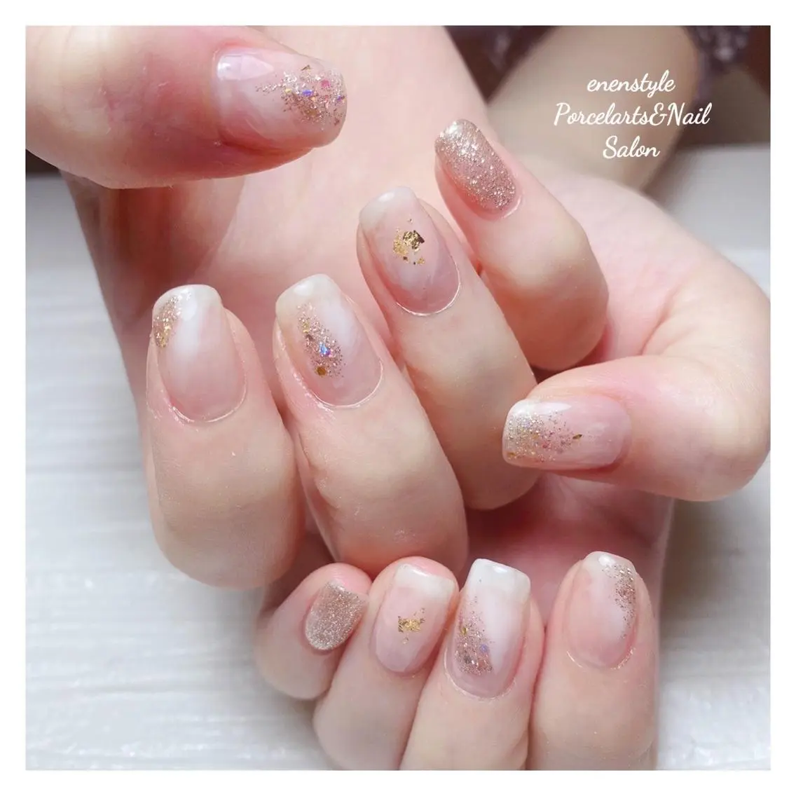 ミディアム ネイル 🐾enen style 🐾のネイルデザイン