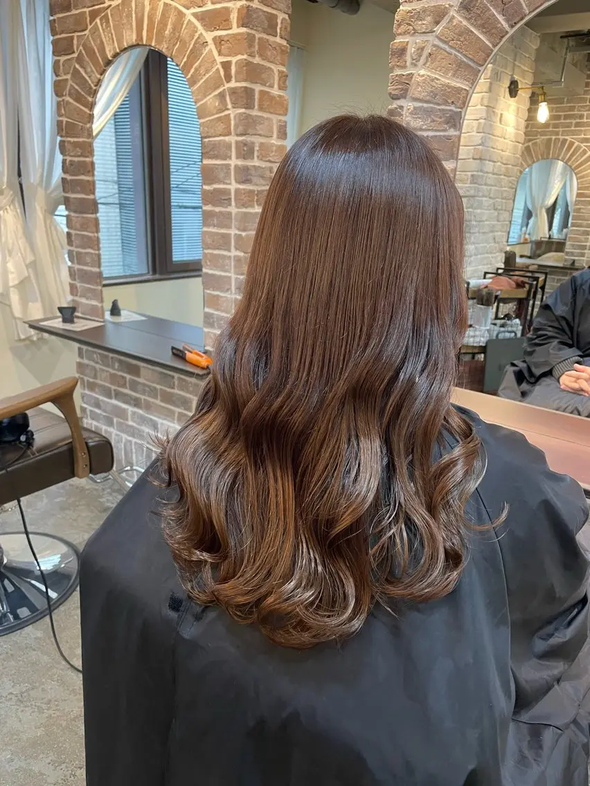 ロング カラー ベージュカラー ブリーチ ブリーチなしカラー 艶カラー/インナー /グラデ/大西小百合のヘアスタイル