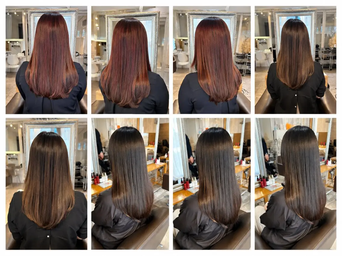 ロング カラー 髪質改善 縮毛矯正 トリートメント カット ヘアカラー トリートメント 髪質改善サロン/川越 カラー/レイヤーボブのヘアスタイル