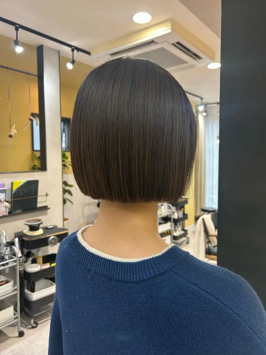 ショート カラー ボブ カット トリートメント hubhair レイヤー/透明感のヘアスタイル