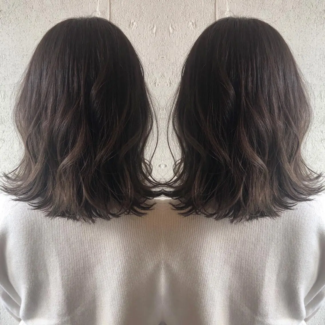 ミディアム ヘアカラー トリートメント あらき ちさとのヘアスタイル