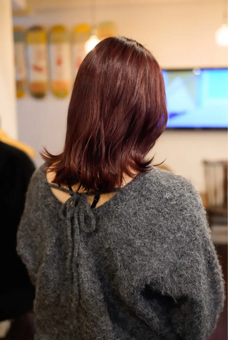 セミロング カラー 千葉 慎也のヘアスタイル