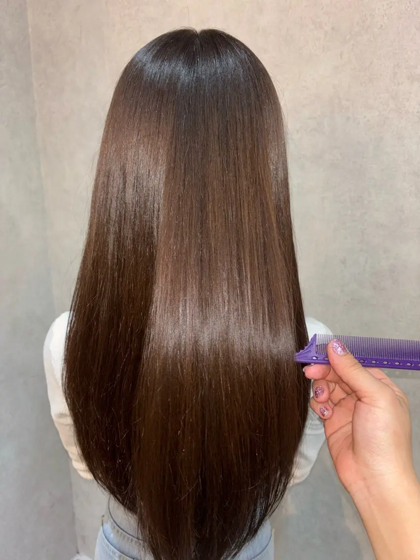 ロング カラー ヘアカラー トリートメント 💜髪質改善/ 艶カラー/ミナ🩷のヘアスタイル