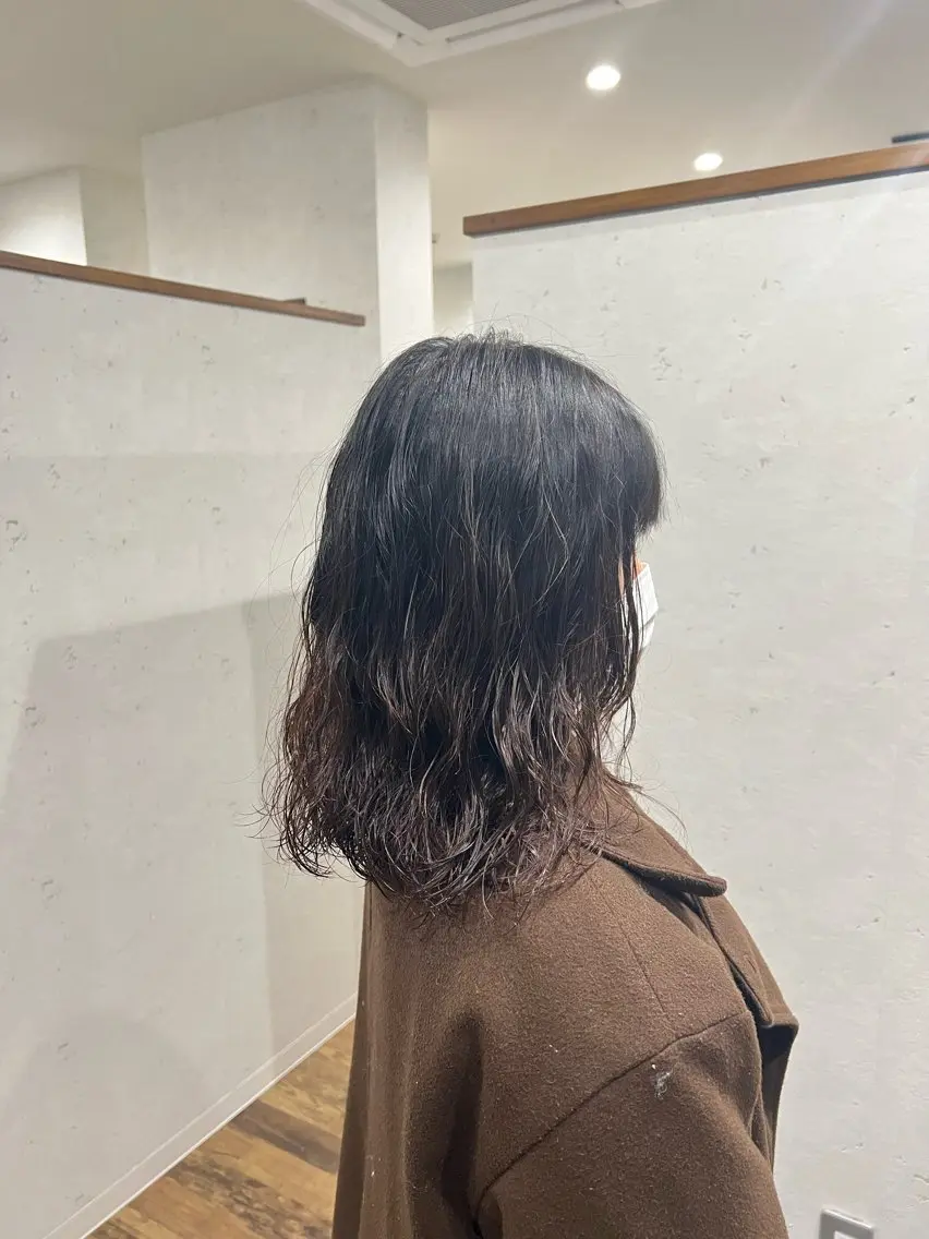セミロング パーマ セミロングパーマ ナチュラルカラー 錦糸町【三橋衿奈】のヘアスタイル